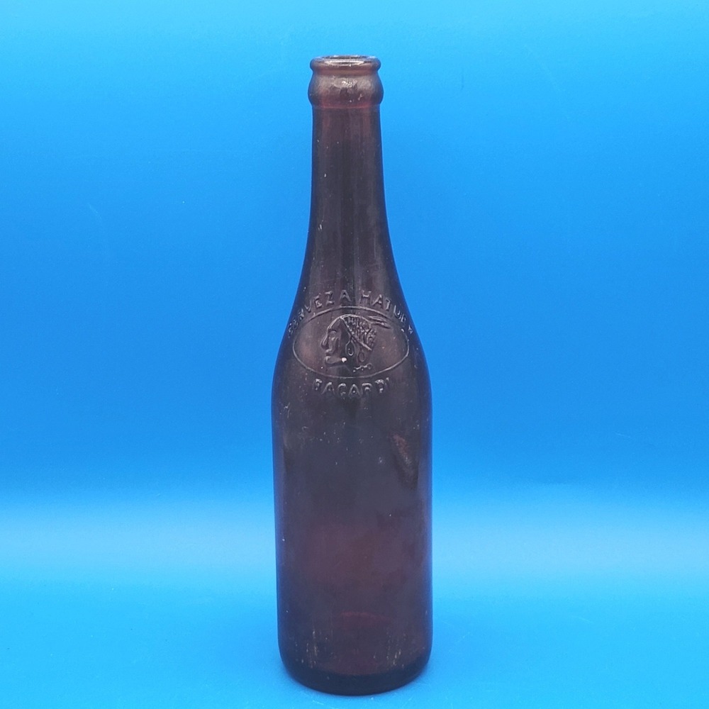 Rare 1920's Cerveza Hatuey Bacardi Cuban Beer Bottle Brockway Glass Mold 1280